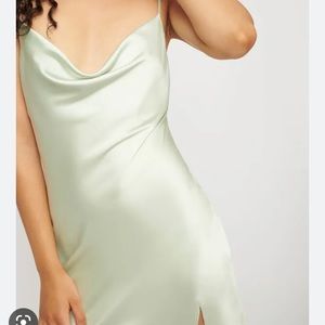 Dynamite mini cowl neck slip dress